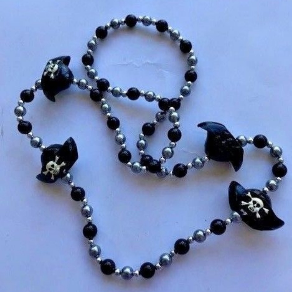 Pirate Hats Bead Necklace St Patricks Halloween Trick Treat New